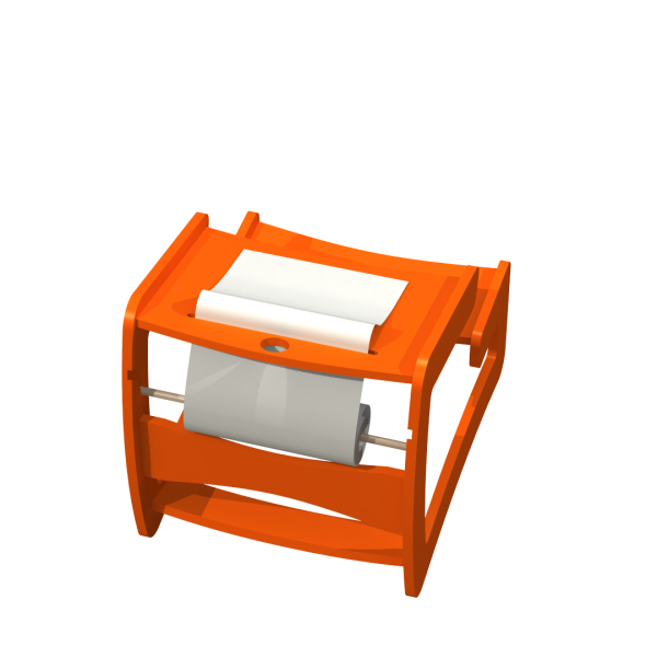 Bureau enfant couleur Orange Vue2