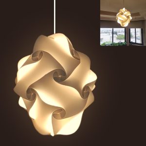 Lampe Suspension S016 prisme sculptural blanc Habilis Deco